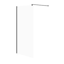 Kabina prysznicowa walk-in mille czarna 100x200 szkło transparentne S161-003 Cersanit