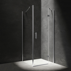 OMNIRES MANHATTAN kabina prysznicowa prostokątna z drzwiami uchylnymi, 130 x 80 cm